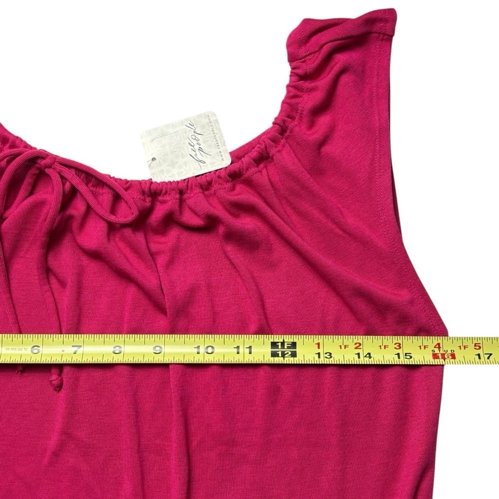 NWT Free People Good Feels Tunic Top Size M in Love Potion Vibrant Pink - Picture 9 of 14